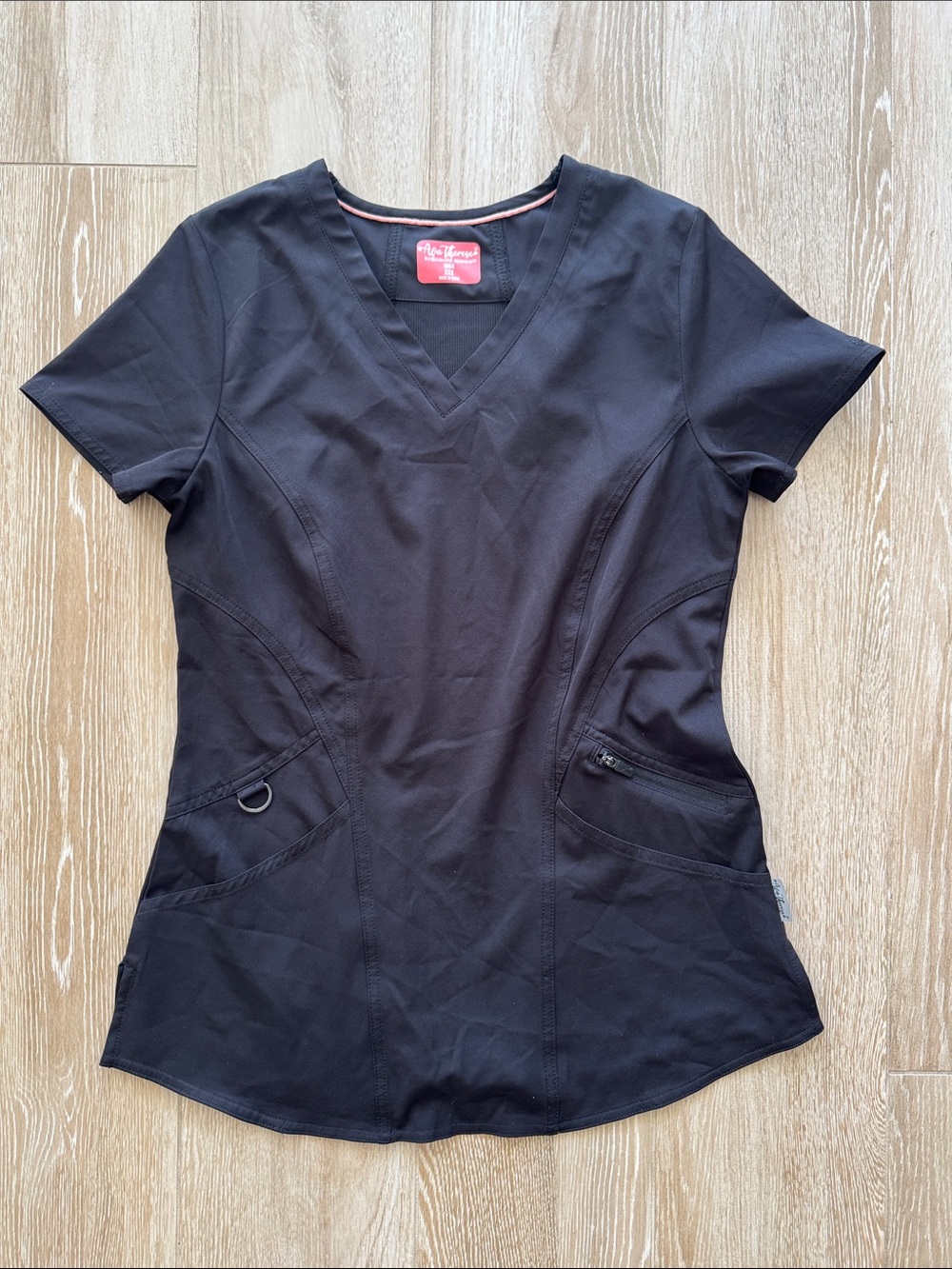 Ava Therese by Zavate Apparel Black Scrub Top Style 1084 XXS